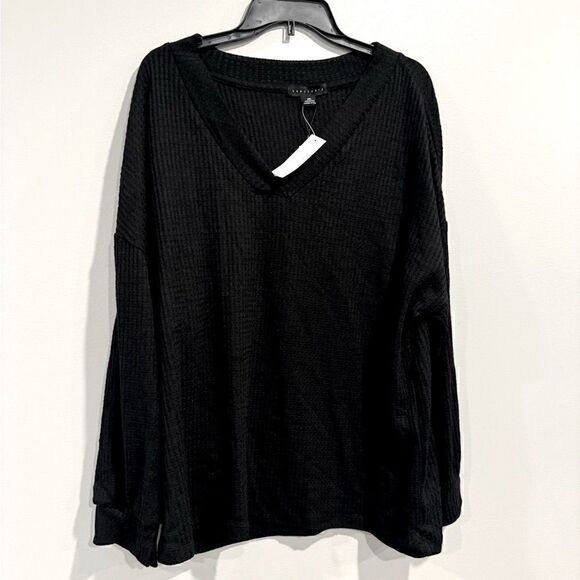 Sanctuary Cozy V- Neck Waffle Knit
Sweater pullover black size 2XL - Picture 8 of 11